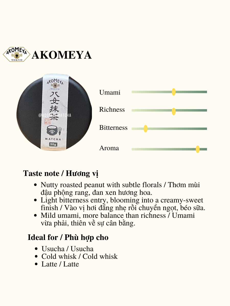 Akomeya Tokyo Akomeya Yame Matcha