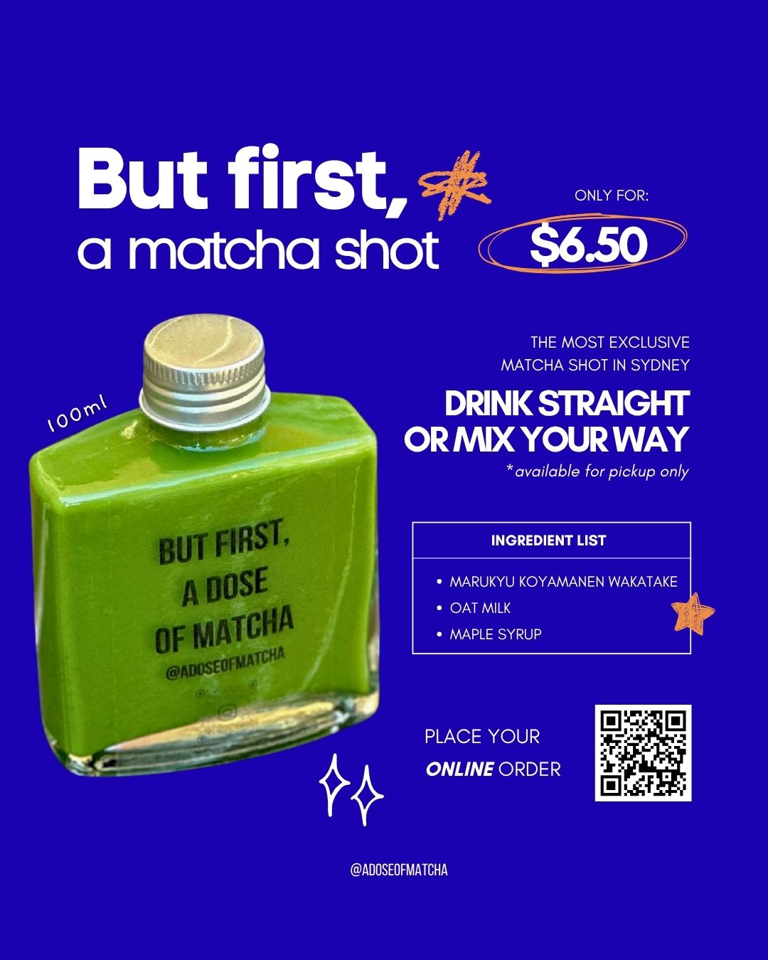 Cold-whisked Matcha Bottle 100ml